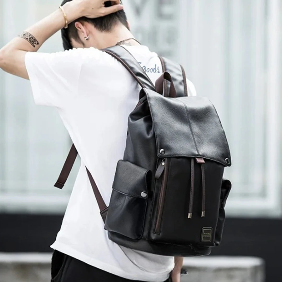 Mochila Marlok Em Couro Vintage
